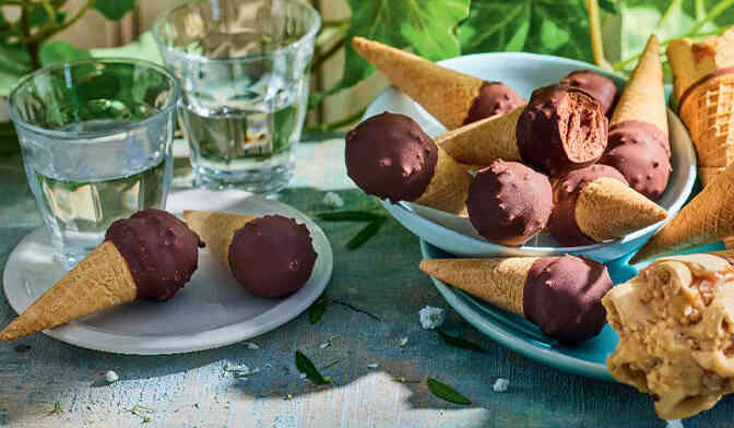 10 mini-cônes chocolat