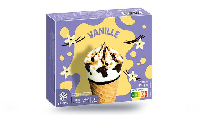 6 cônes vanille