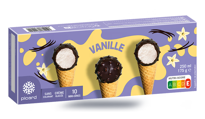 10 mini-cônes vanille