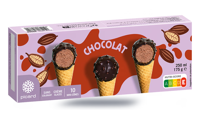 10 mini-cônes chocolat