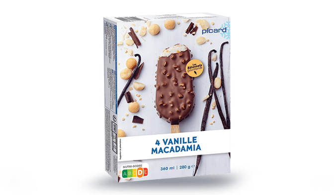 4 bâtonnets vanille-macadamia