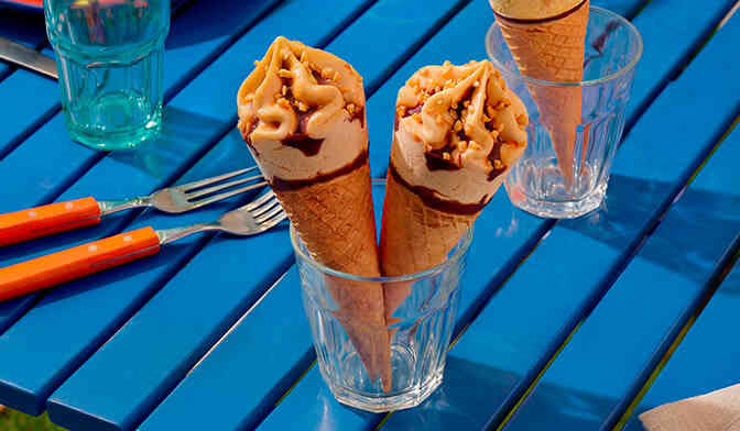 6 cônes caramel beurre salé