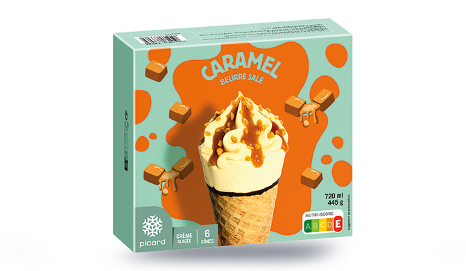 6 cônes caramel beurre salé