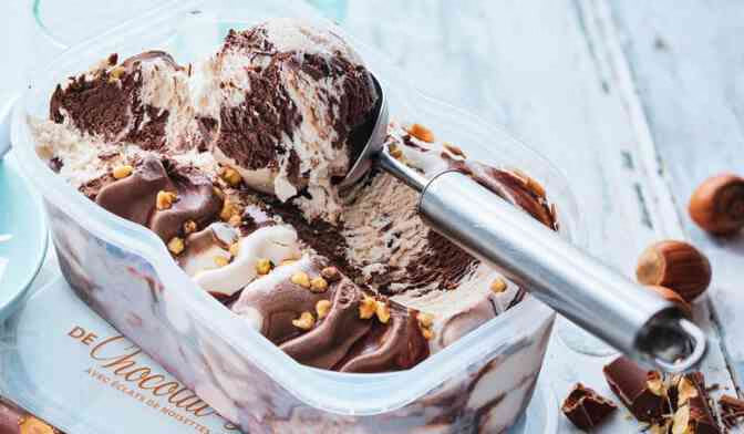 Crème glacée Chocolat - noisette