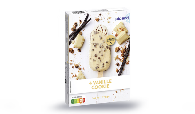 4 bâtonnets vanille cookie