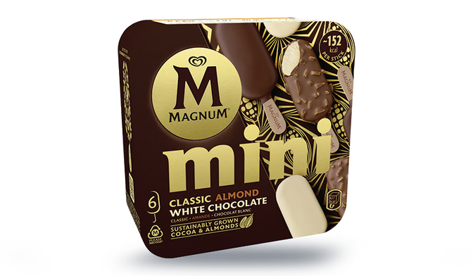 6 Mini Magnum Classic amande blanc