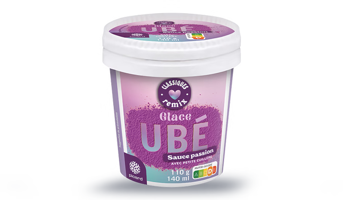 Glace ubé sauce passion