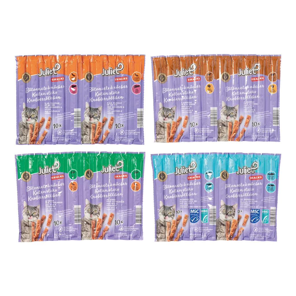 Bâtonnets à mâcher pour chats, 10 pcs