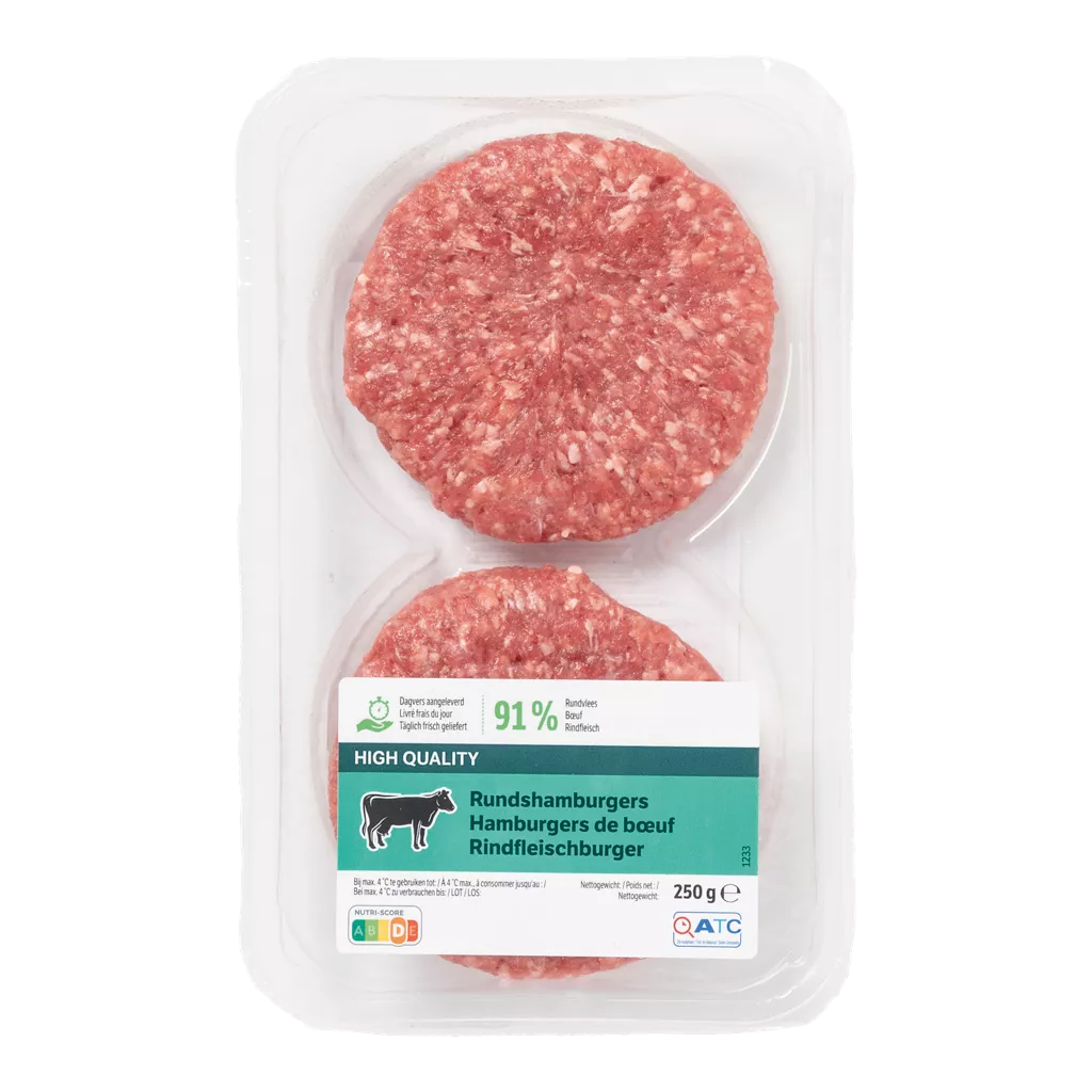 Hamburger de bœuf, 2 pcs