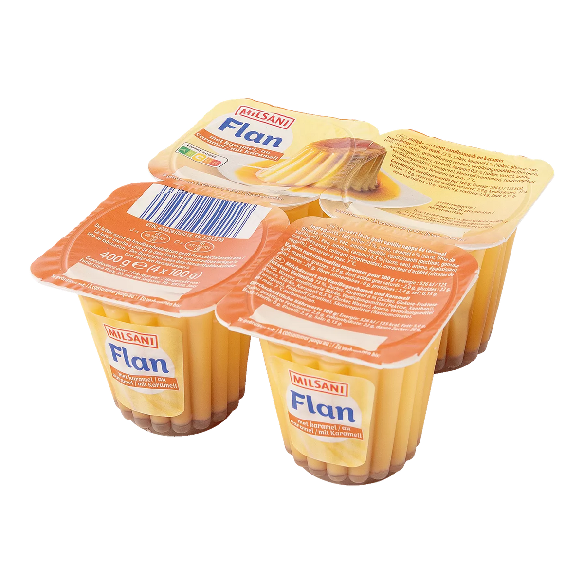 Flan caramel, 4 pcs