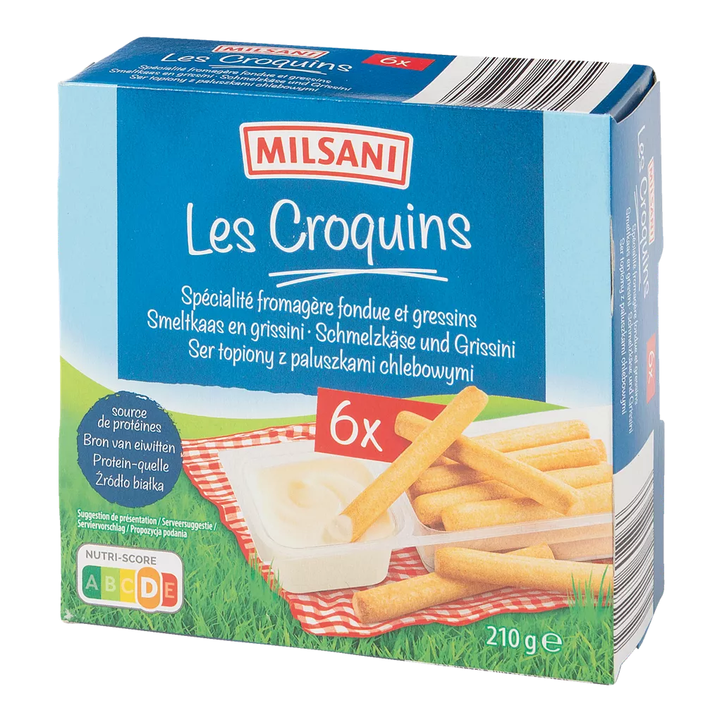 Fromage fondu avec gressins, 6 pcs
