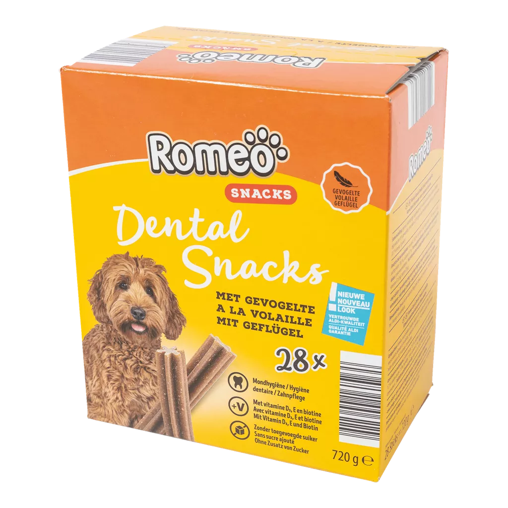Sticks dentaires pour chiens, 28 pcs Volaille