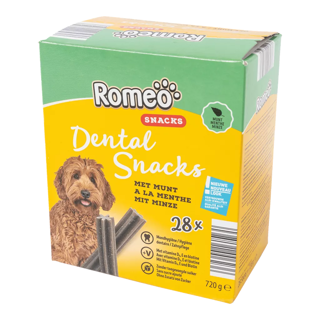 Sticks dentaires pour chiens, 28 pcs Menthe