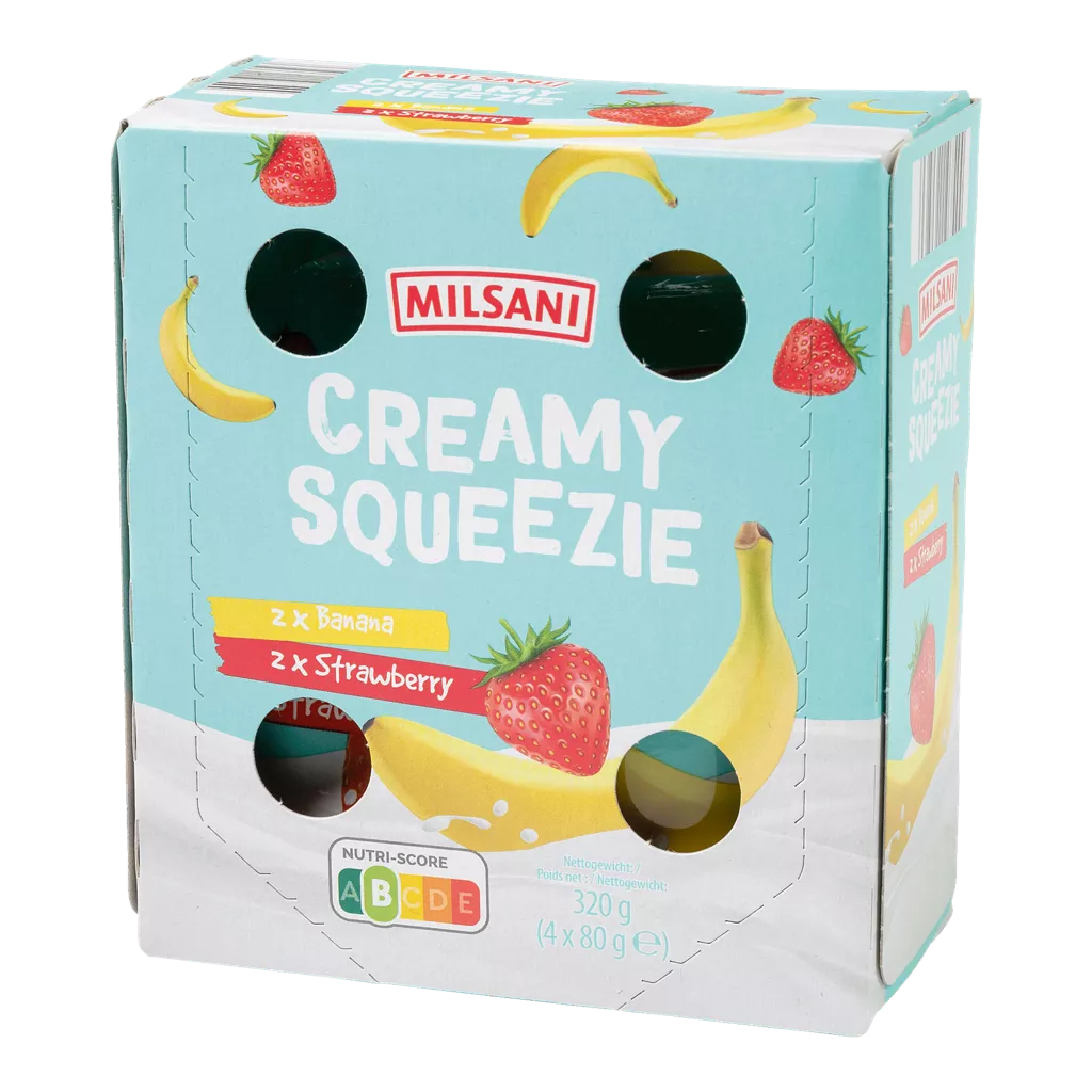 Squeezie fromage blanc, 4 pcs