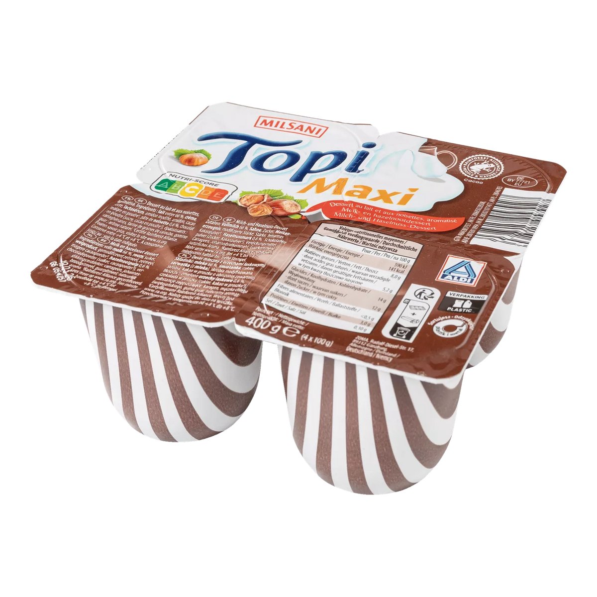 Dessert à la noisette et au lait, 4 pcs