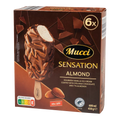 Bâtonnets glacés au chocolat au lait et aux amandes, 6 pcs
