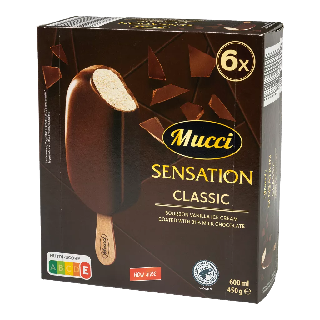Bâtonnets glacés au chocolat au lait, 6 pcs