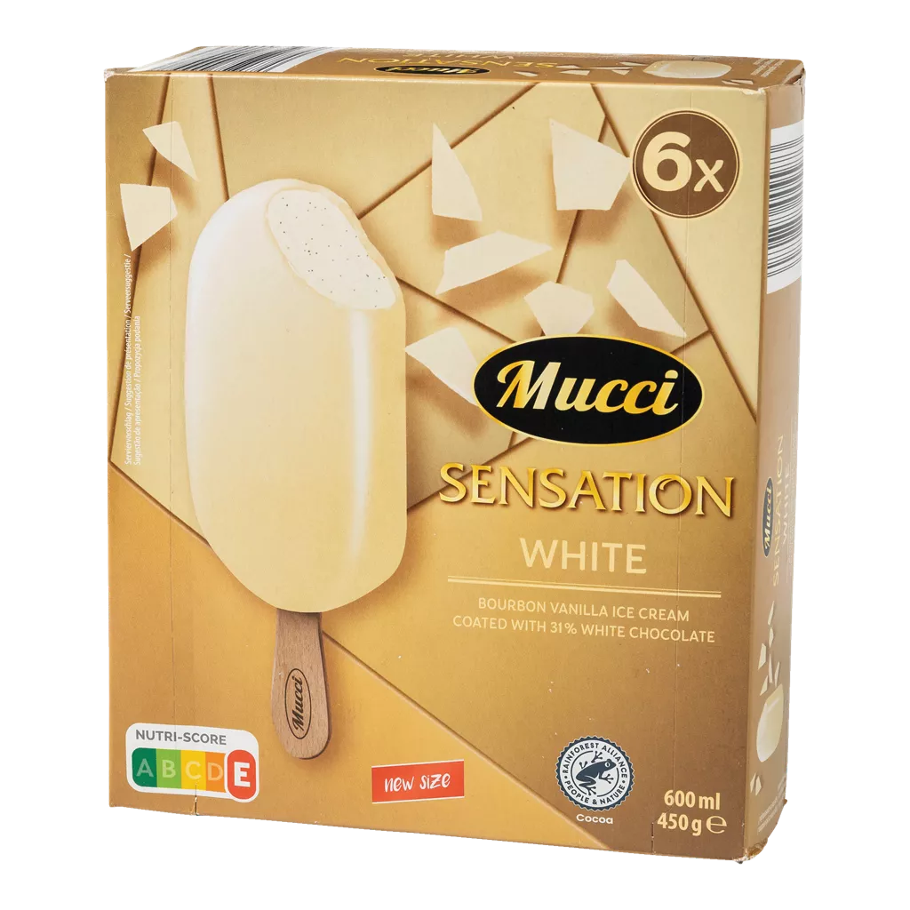 Bâtonnets glacés au chocolat blanc, 6 pcs