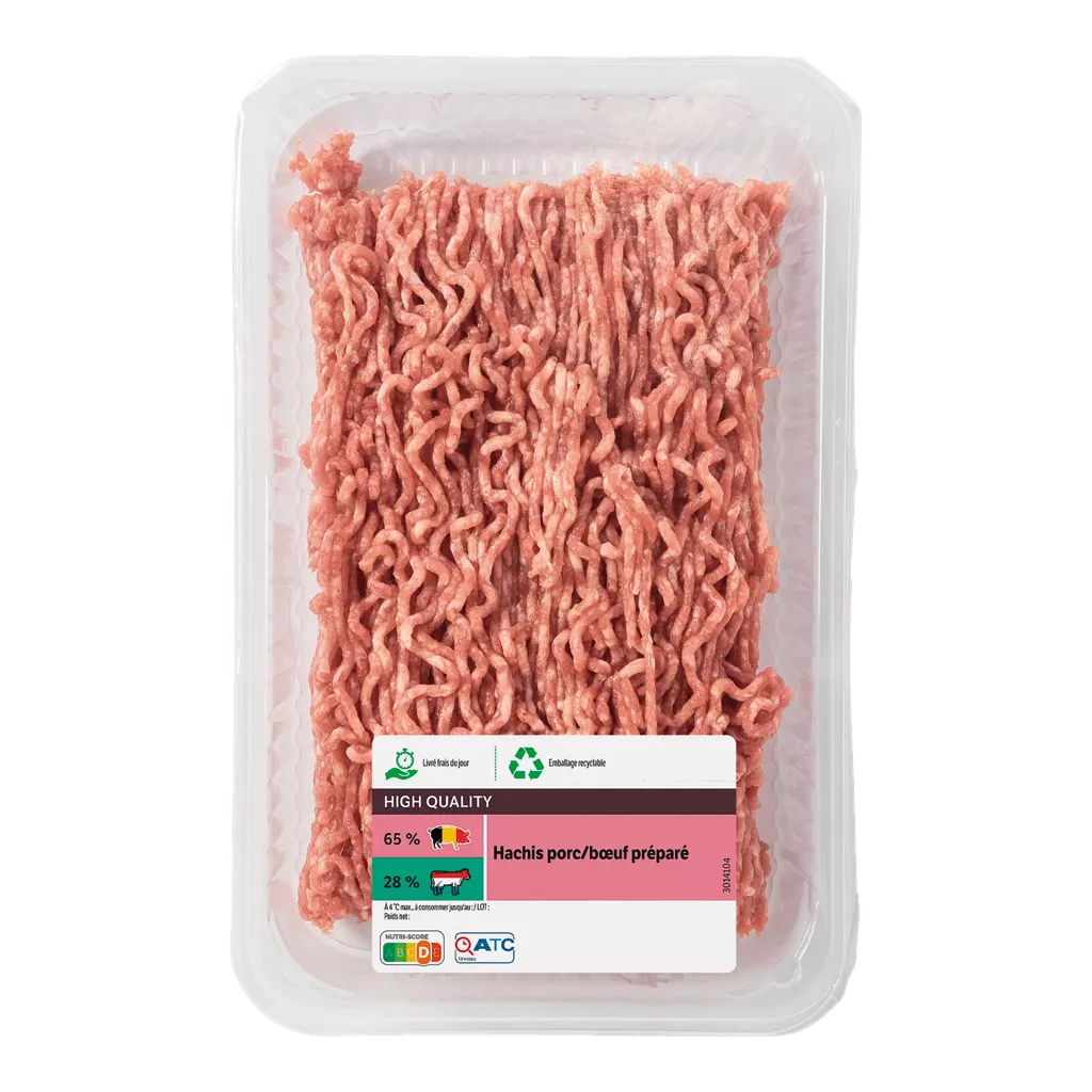 Hachis porc/bœuf préparé 1Kg
