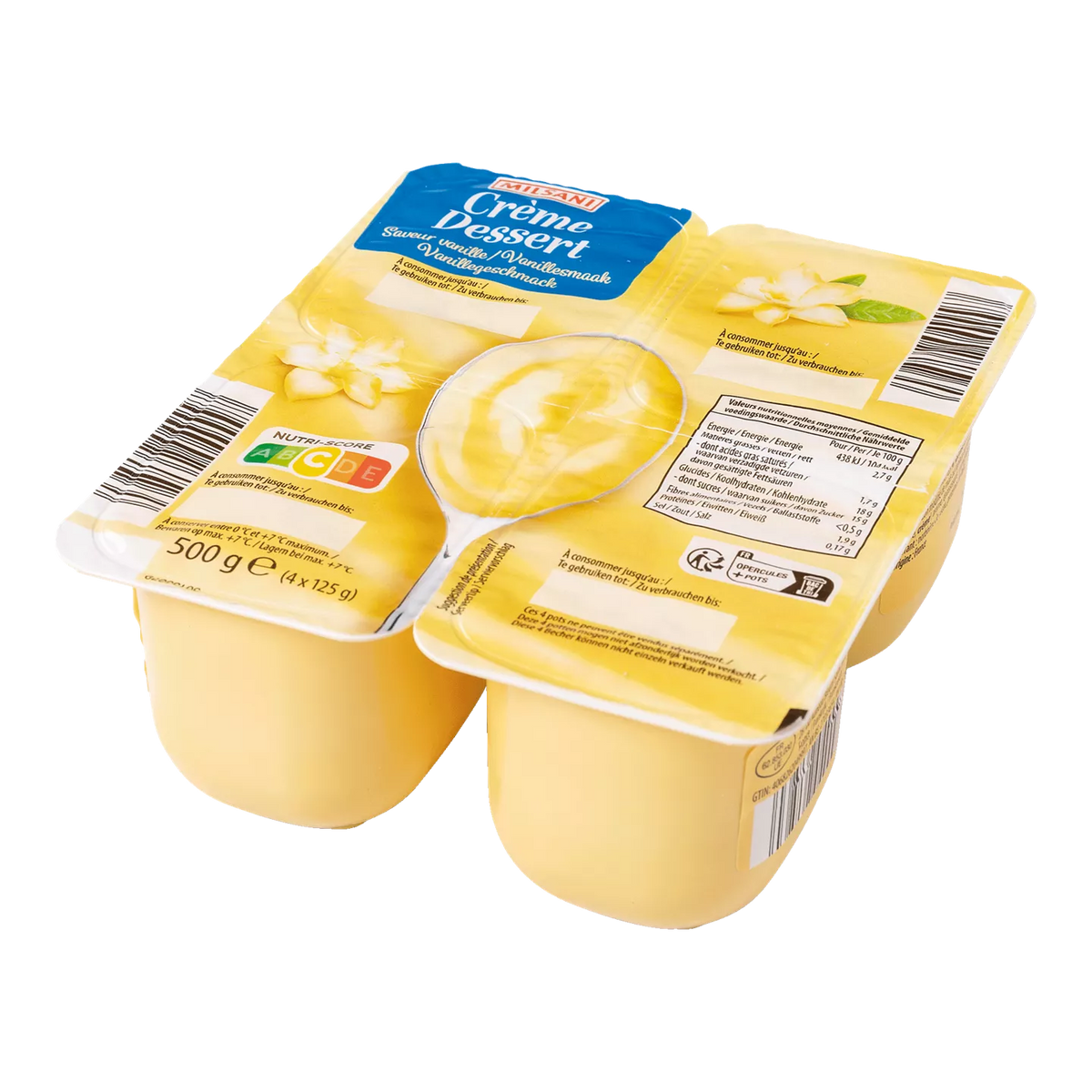 Dessert à la crème vanille, 4 pcs