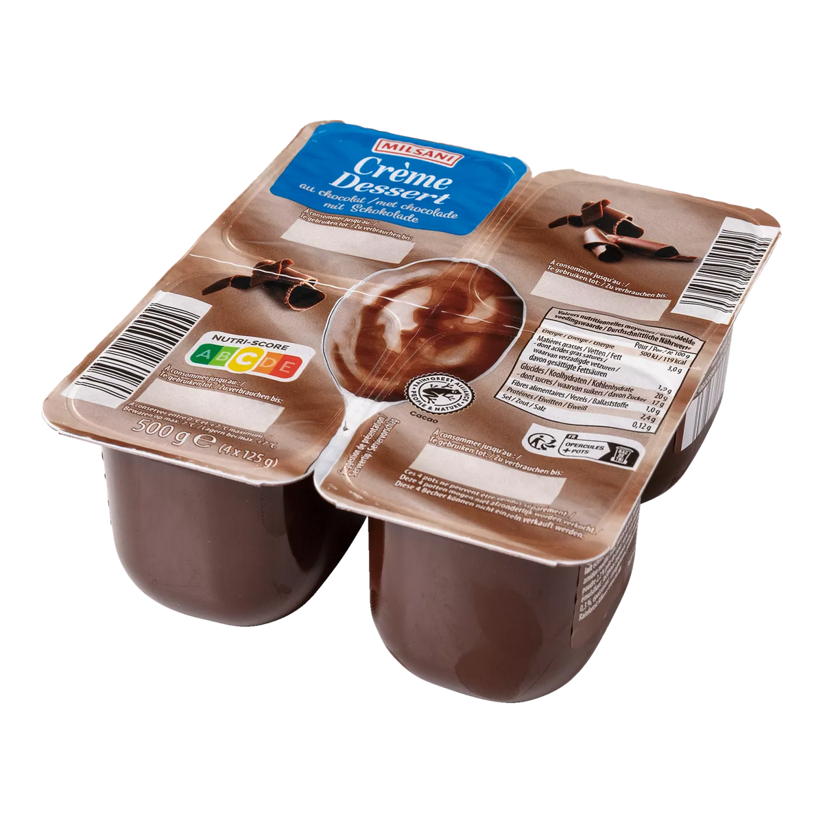 Dessert à la crème au chocolat