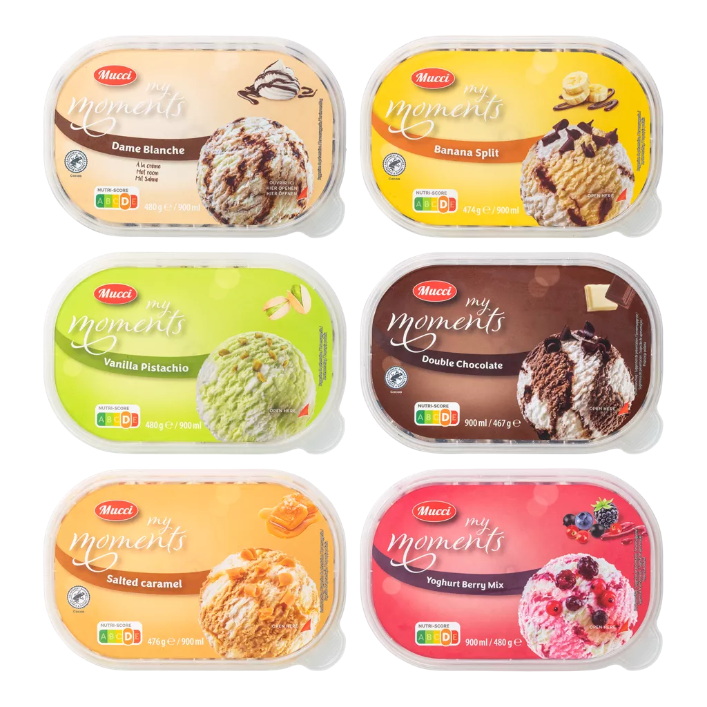 Crème glacée avec coulis