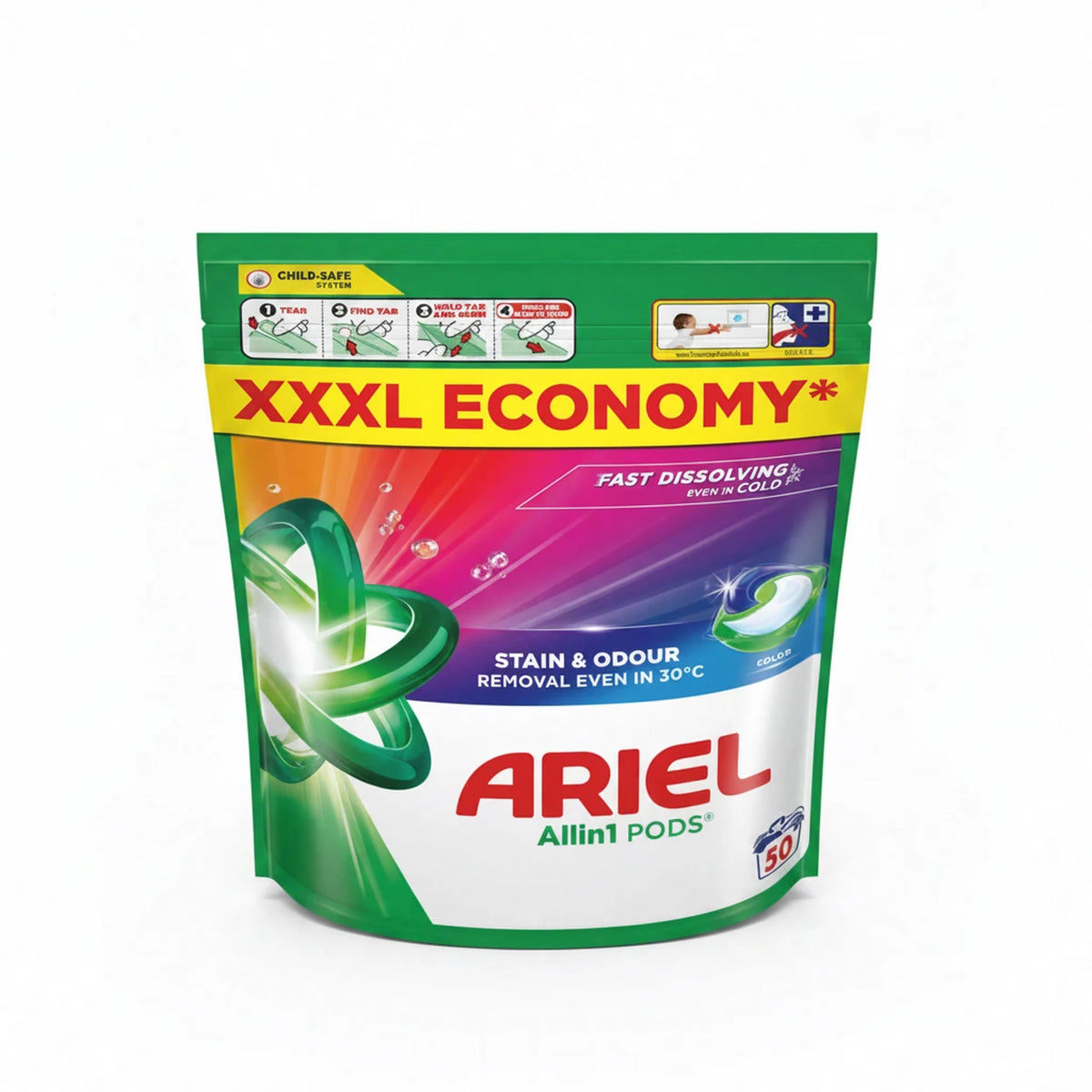 Ariel Capsules de lessive couleur tout-en-1 - 50 lavages