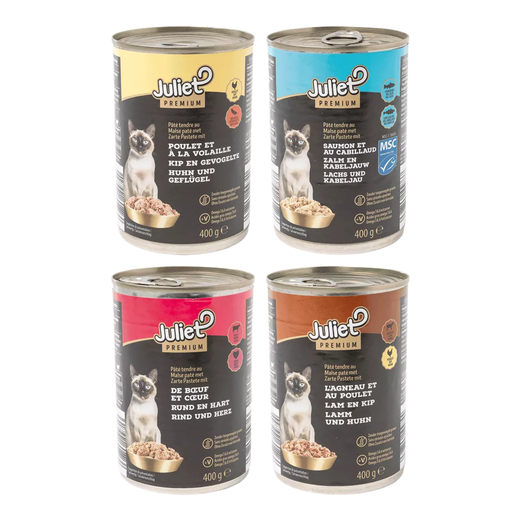 Émincés premium pour chats terrine