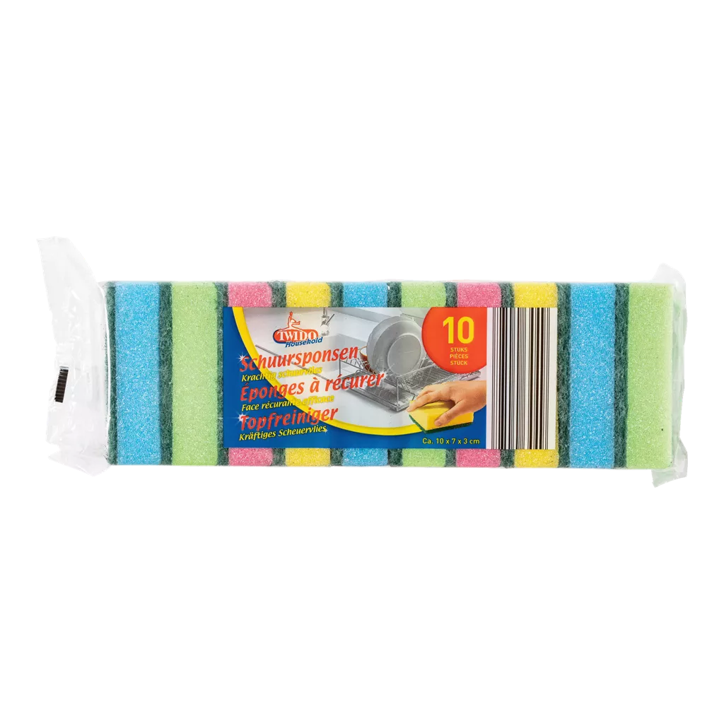 Éponges à récurer, 10 pcs