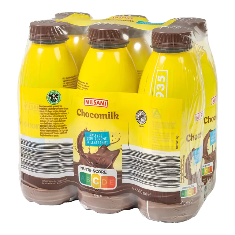 Lait demi-écrémé chocolaté, x6 50cl