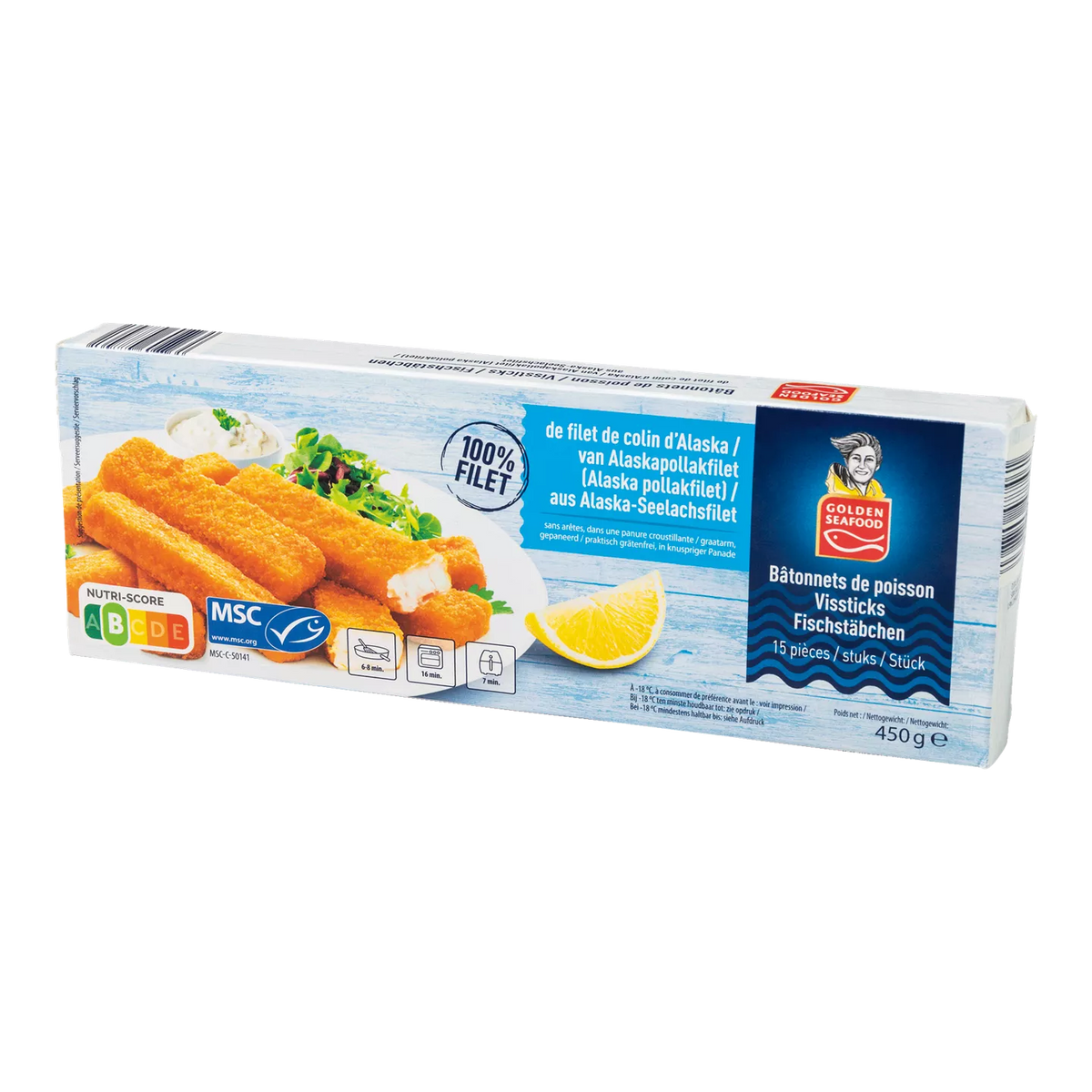 Bâtonnets de poisson, 15 pcs