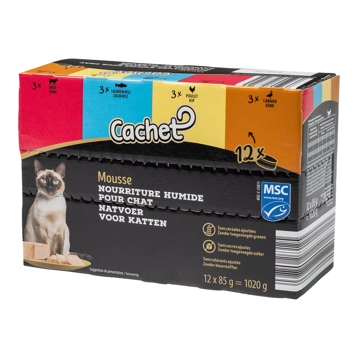 Aliment premium pour chats, 12 pcs