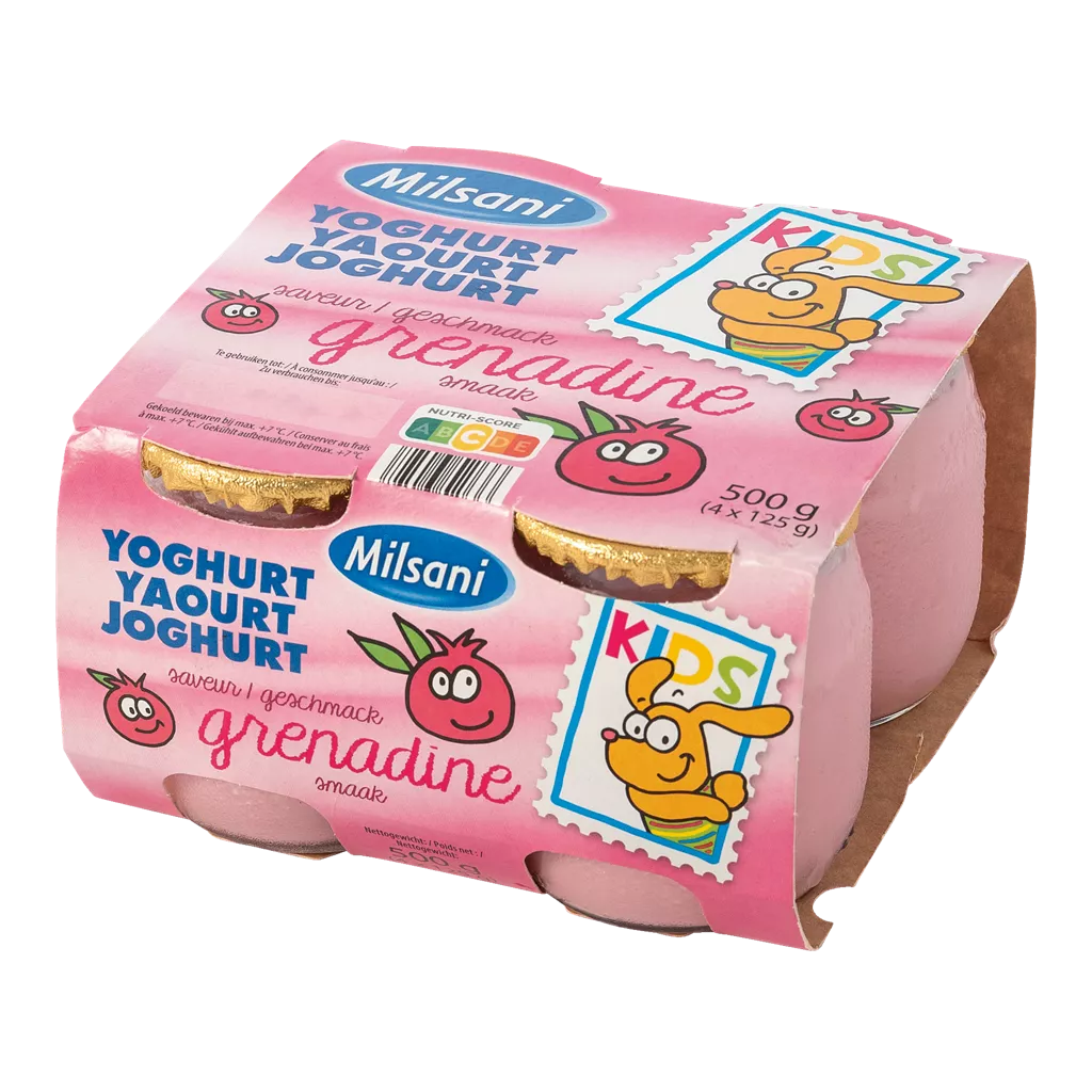 Yaourt grenadine, pack de 4