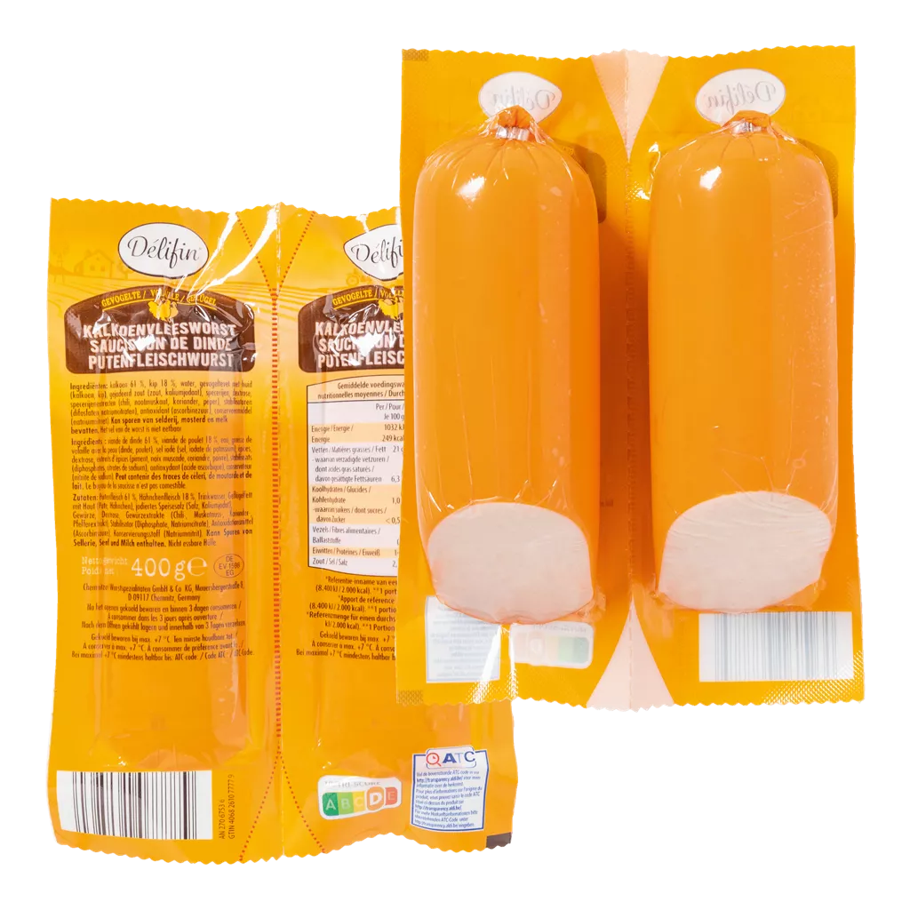Saucissons de dinde, 2 pcs