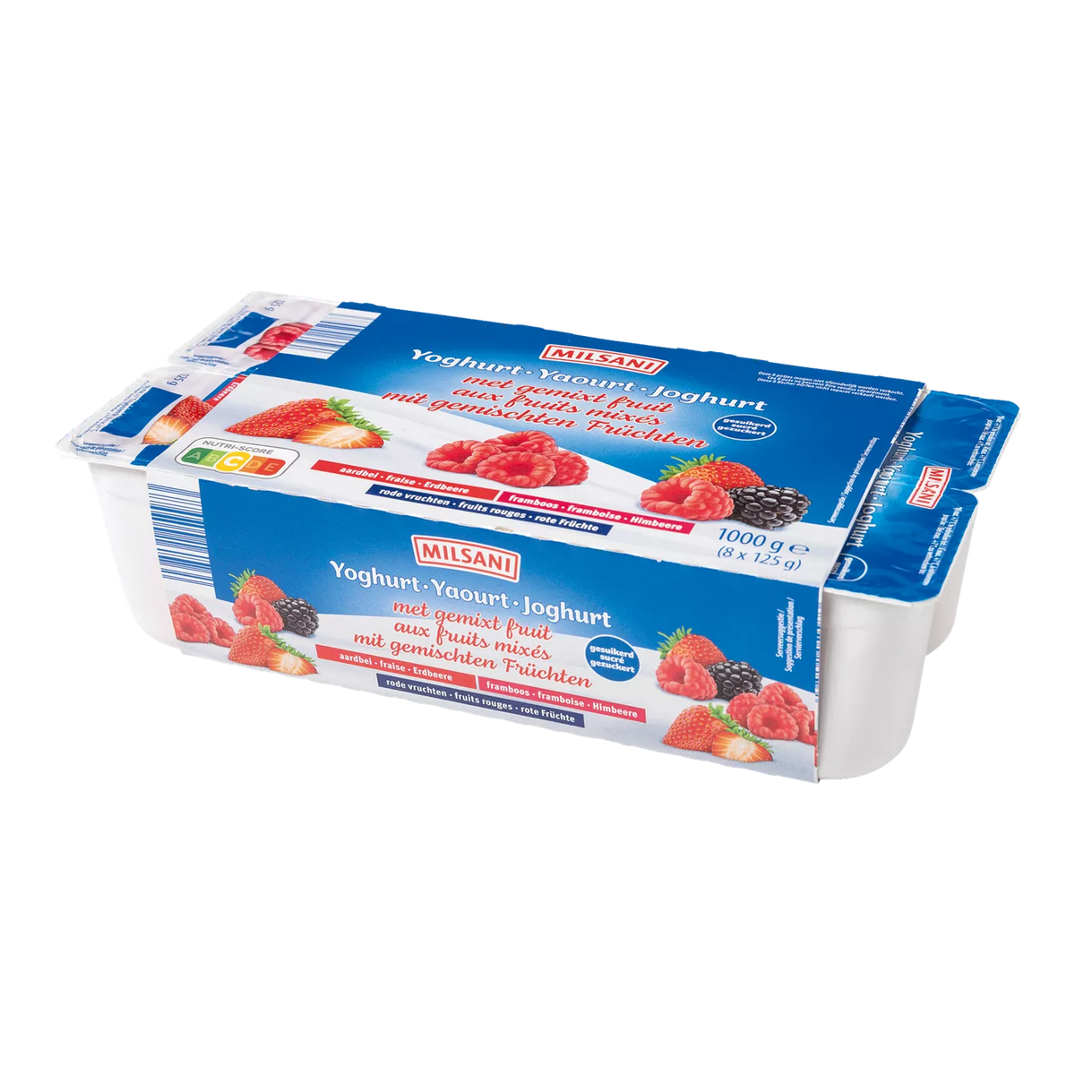 Yaourt aux fruits mixés, 8 pcs